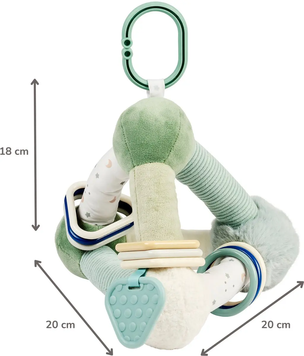 Nattou Lapidou Zachte Activiteitenpiramide - 20cm - Lindegroen