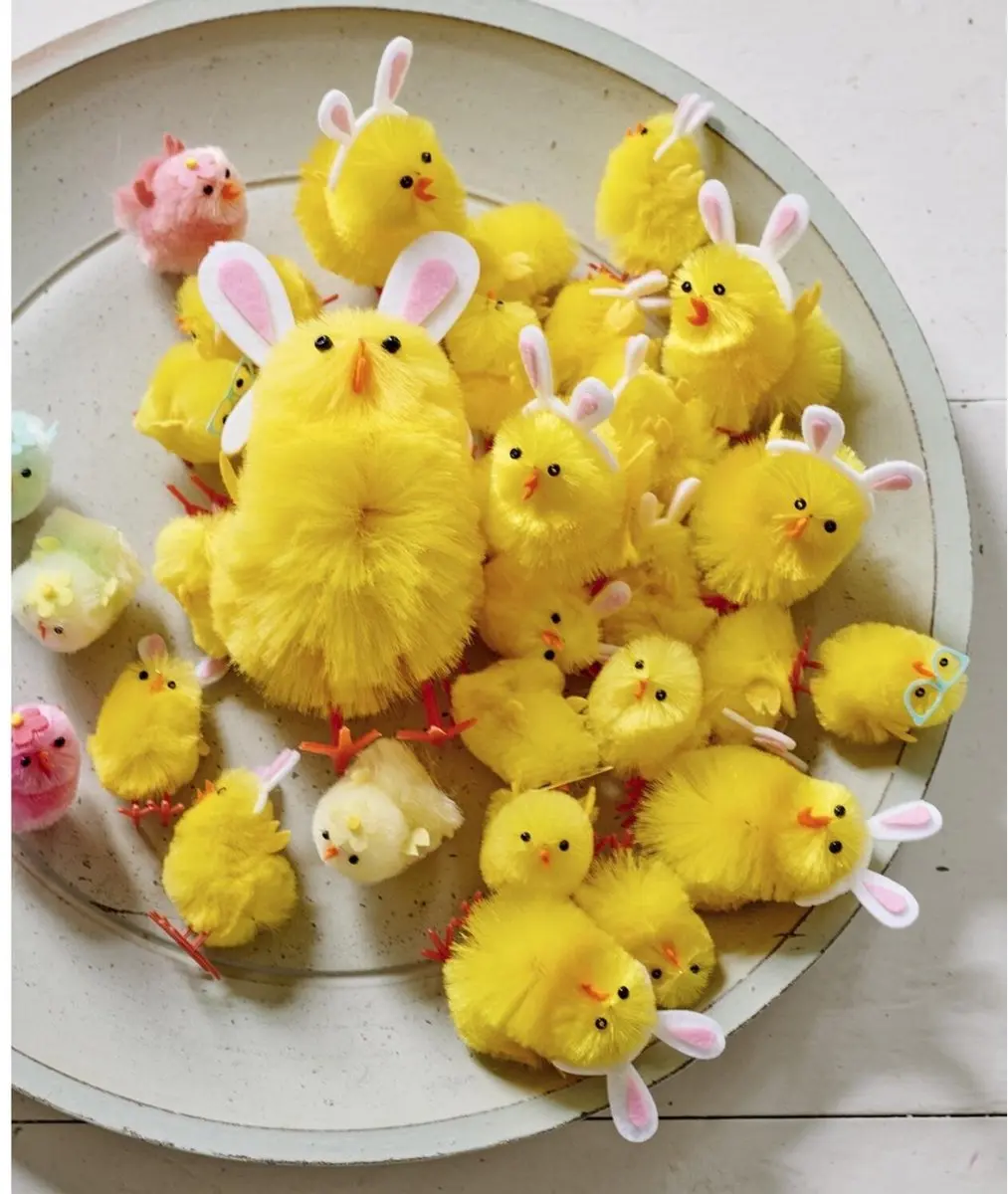 Decoris Mini Kuikentjes 12 Stuks - Geel