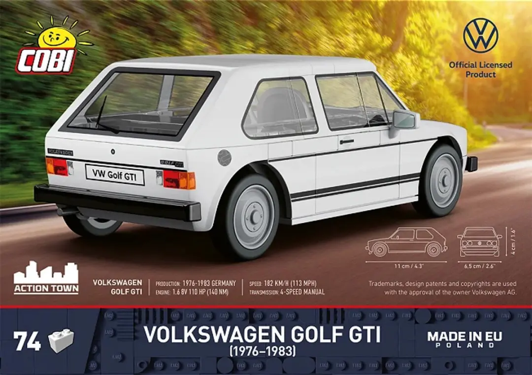 Cobi Volkswagen Golf GTI 1976-1983 - 68 Onderdelen - afbeelding 6 van 6