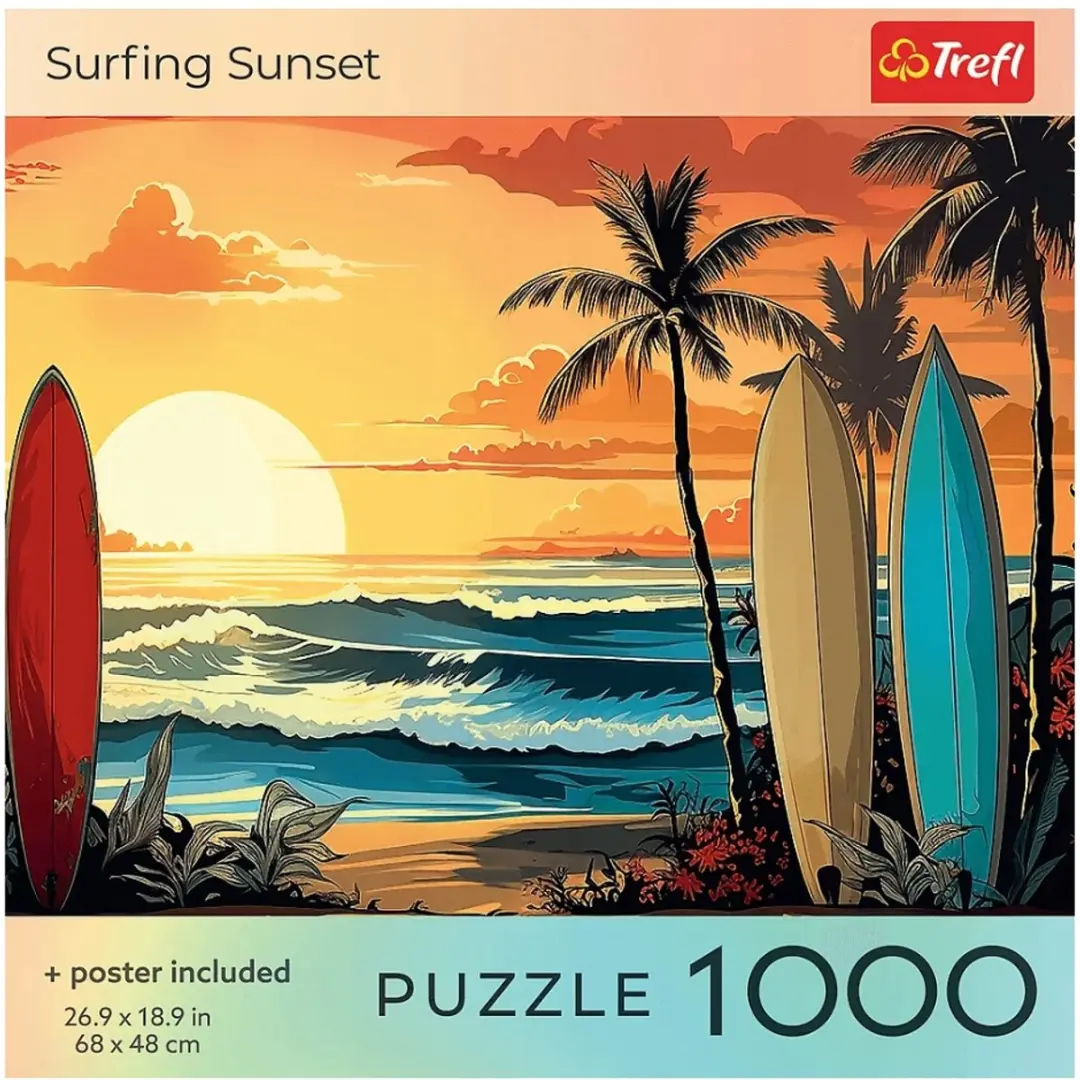 Trefl Puzzel Surfing Sunset 1000 Stuks