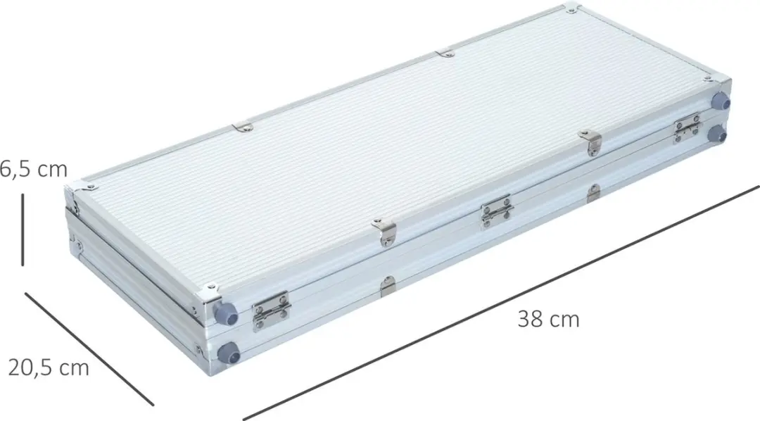 Homcom Pokerkoffer A70-014V01 - 300 Chips - Zilver