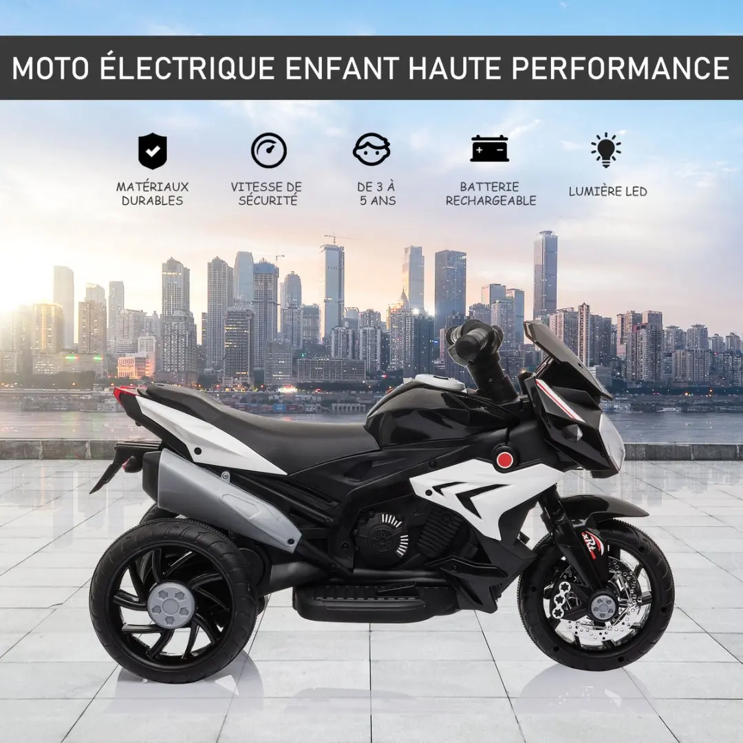 Homcom Elektrische Motorfiets - Zwart