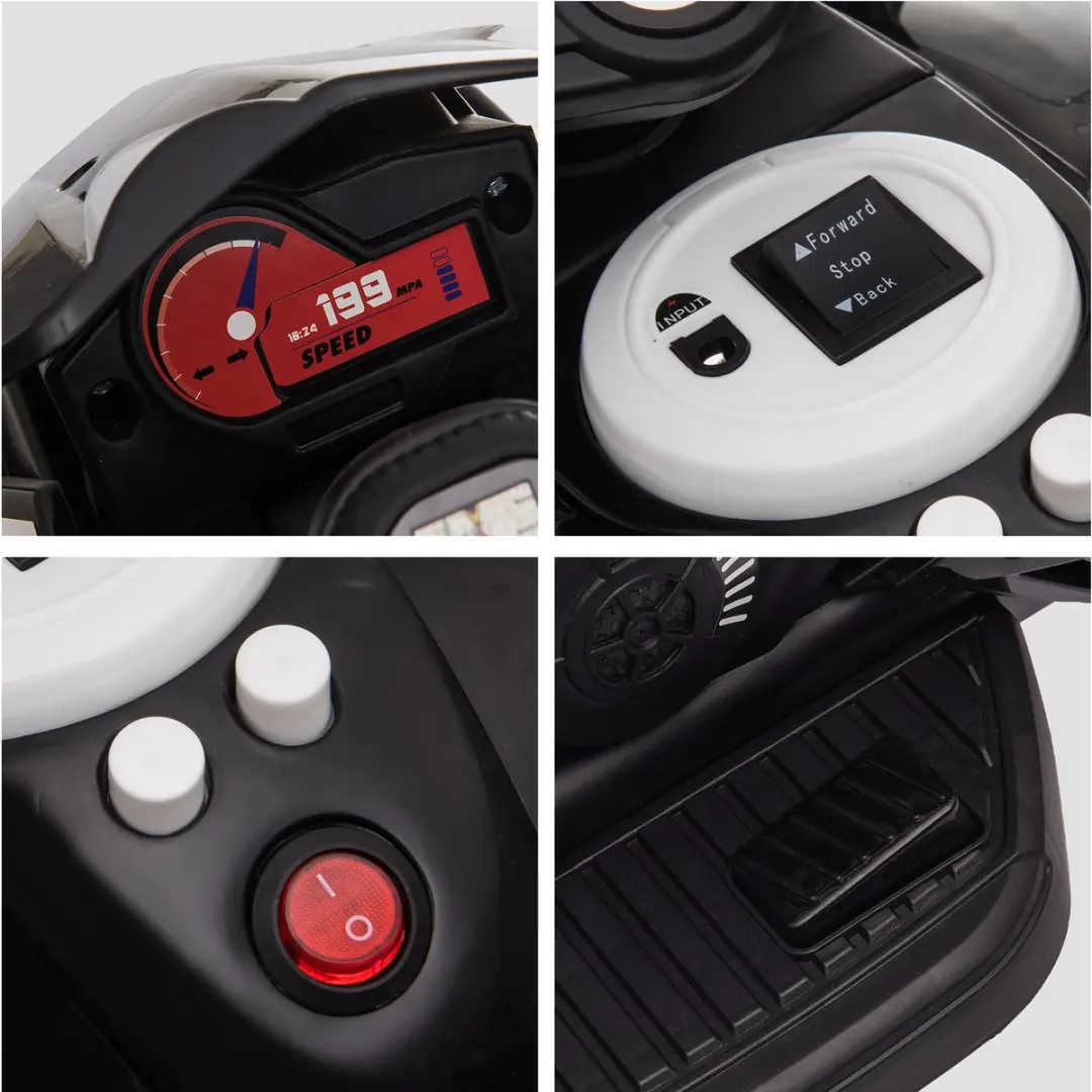 Homcom Elektrische Motorfiets - Zwart