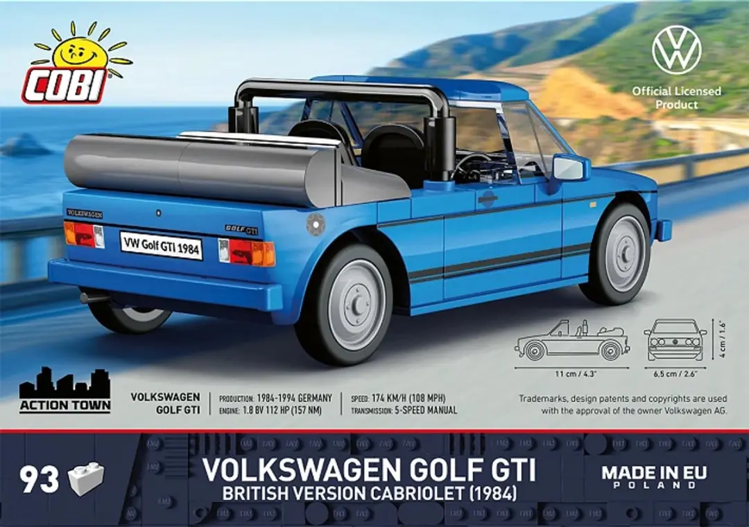 Cobi Volkswagen Golf GTI Brits Cabriolet 65 Onderdelen