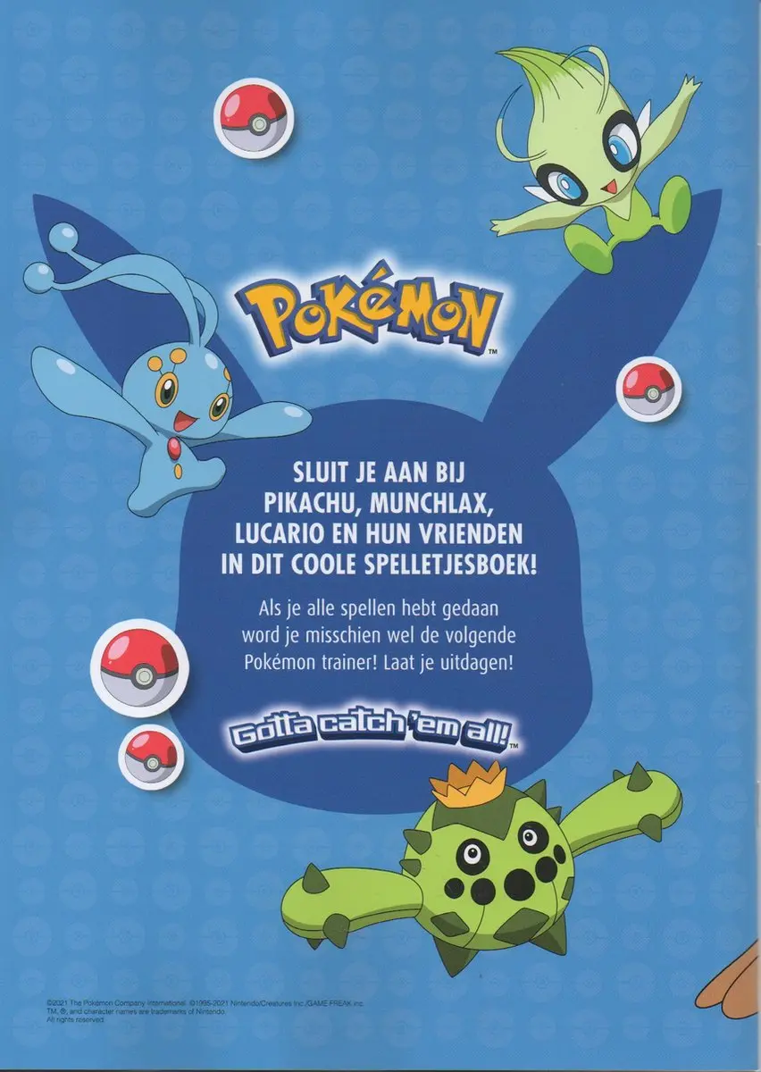 Pokémon Spelletjesboek Hoe goed ken jij deze Pokémon - 50 Pagina's - Blauw