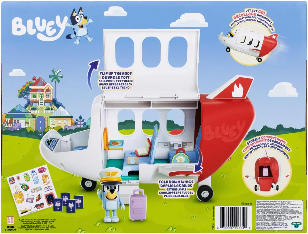 Moose Toys Bluey Avonturenvliegtuig Speelset - Multikleur