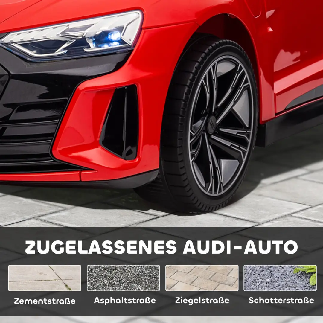 Homcom Speelgoedvoertuig Audi Licentie - Rood/Zwart