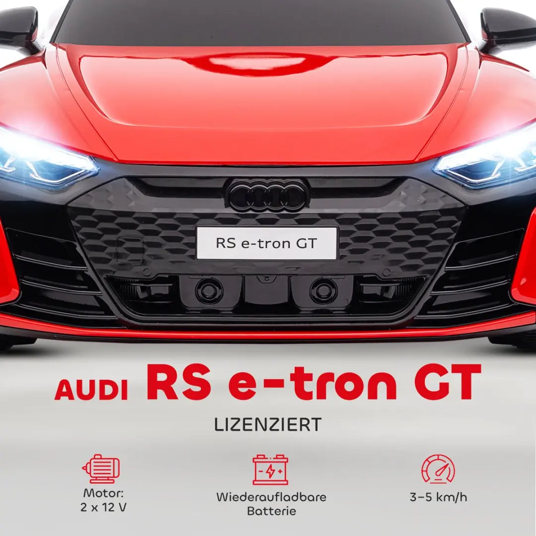 Homcom Speelgoedvoertuig Audi Licentie - Rood/Zwart