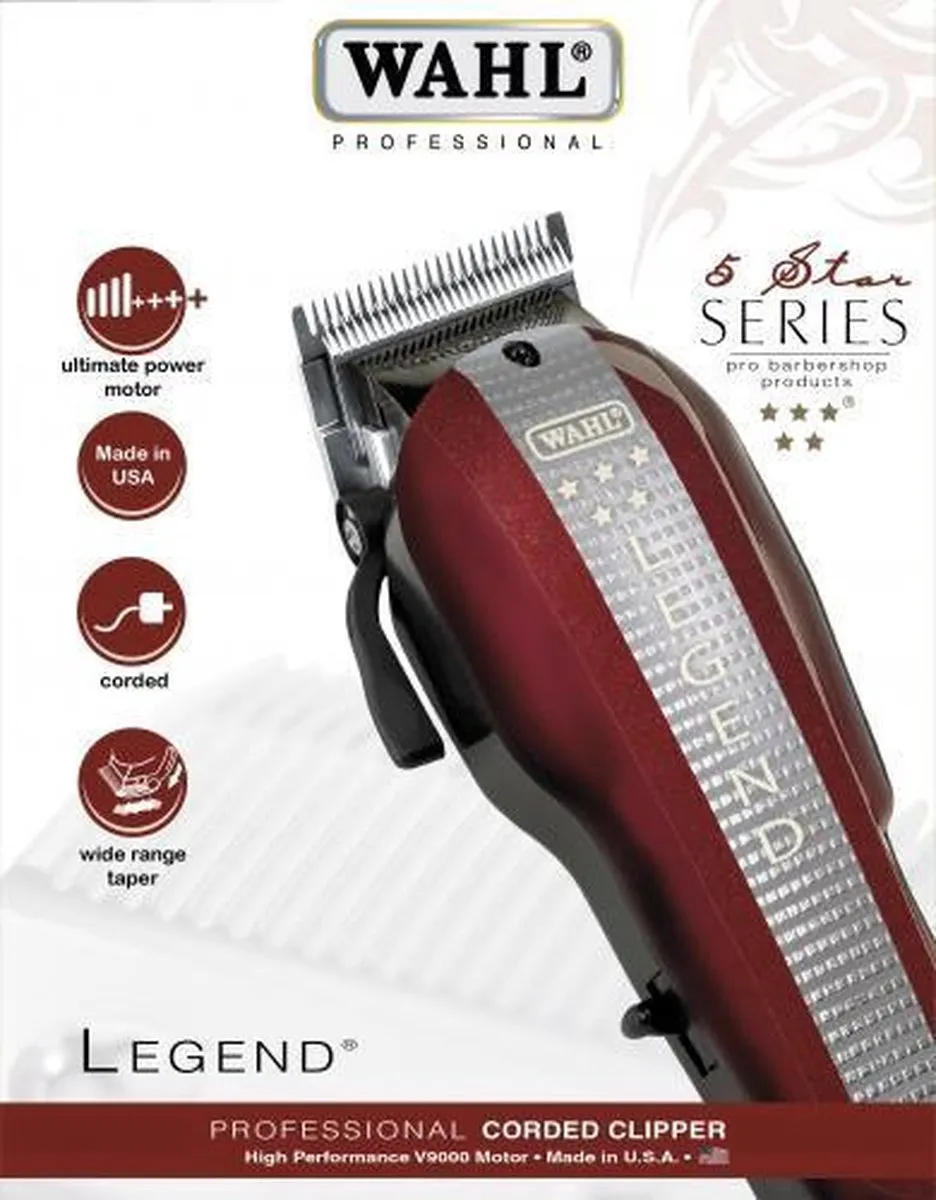 Wahl Legend Five Star Serie Tondeuse - Bordeaux/Goud