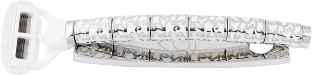 GLADDERR Hollow Victorian Scheermes - 5 Bladen - Zilver/Wit