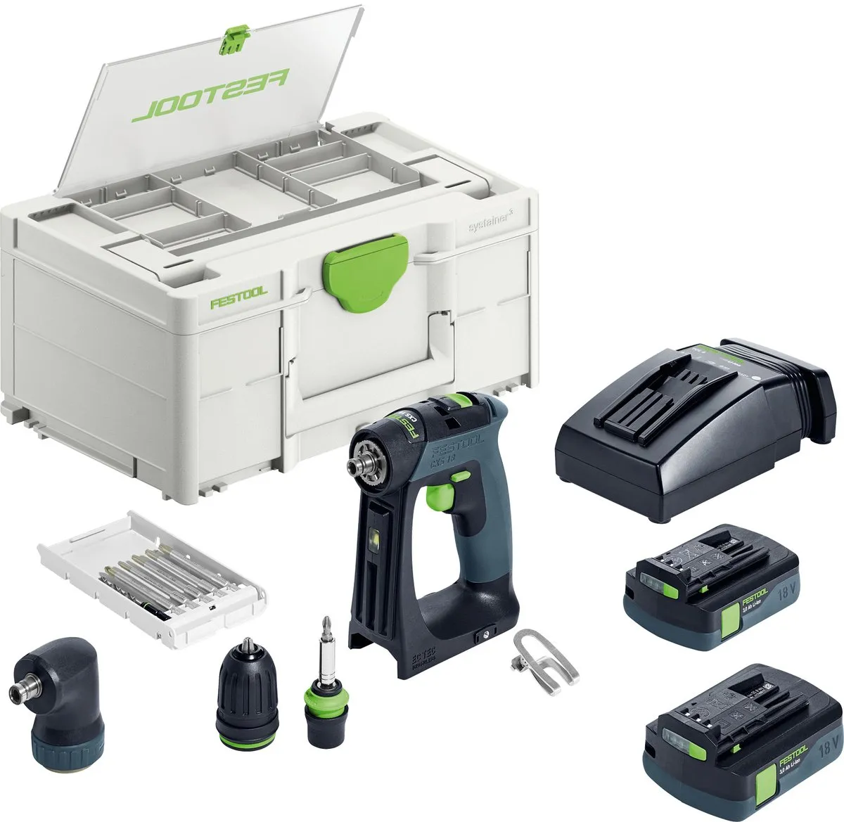 Festool CXS 18 C 3,0-Set Accu Schroefboormachine 18V - 2x3,0Ah