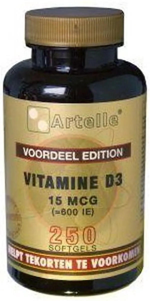 Artelle Vitamine D3 15µ - 250 Capsules