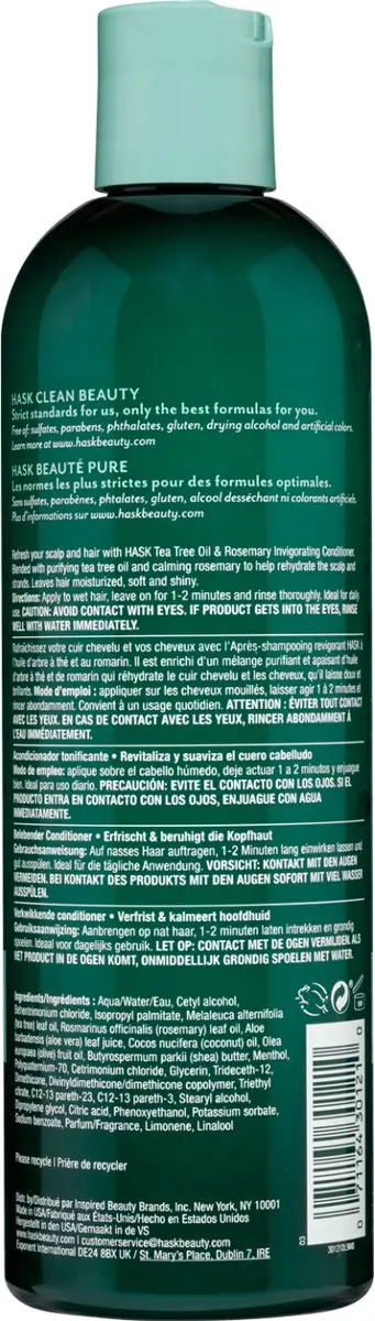 Hask Conditioner Tea Tree & Rosemary 355ml