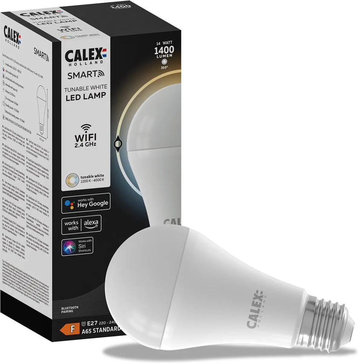 Calex Slimme Wifi LED Lamp E27 14W - Mat - 2200K - afbeelding 6 van 6