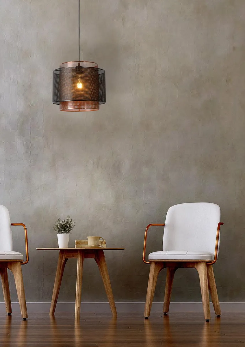 Lucide Orrin Hanglamp Ø34cm - 1xE27 - Zwart