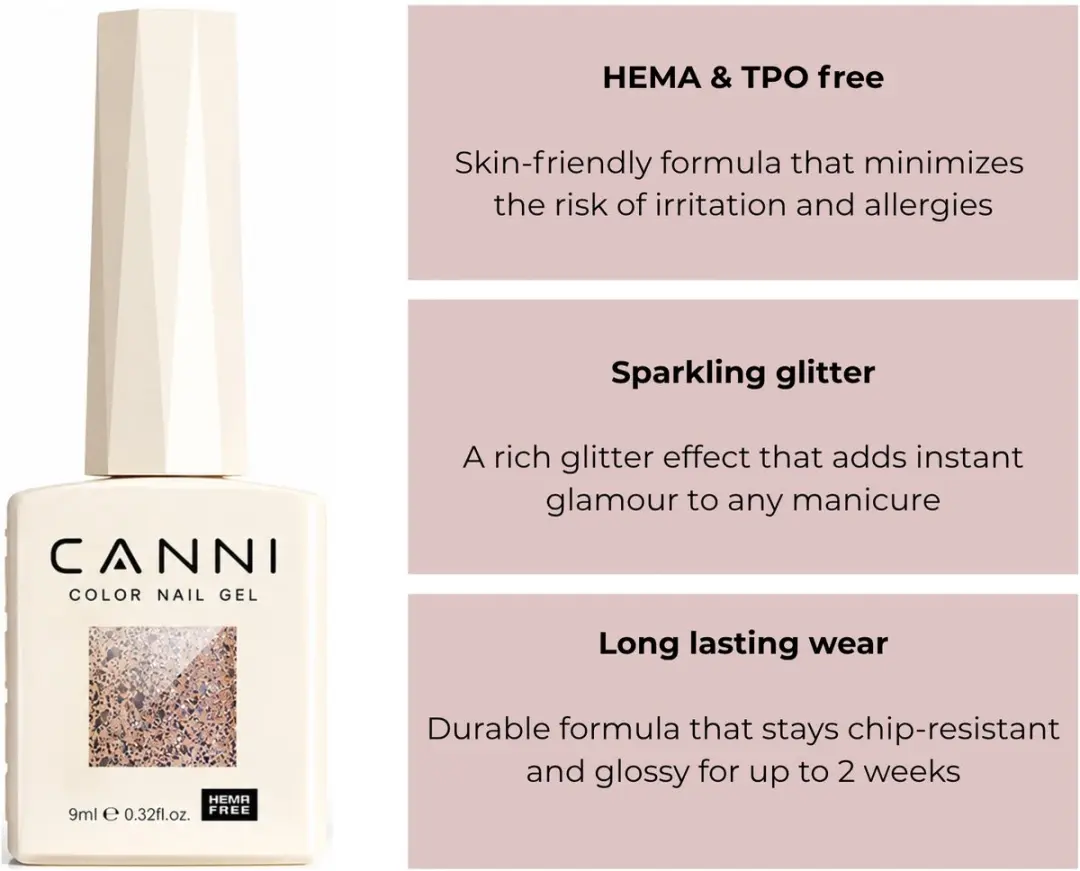 Canni Glitter Gellak 10ml - Kleur 8060