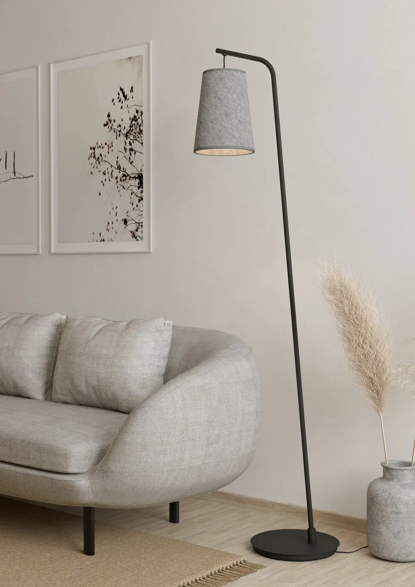 Eglo Alsager Vloerlamp E27 170cm - Zwart/Grijs