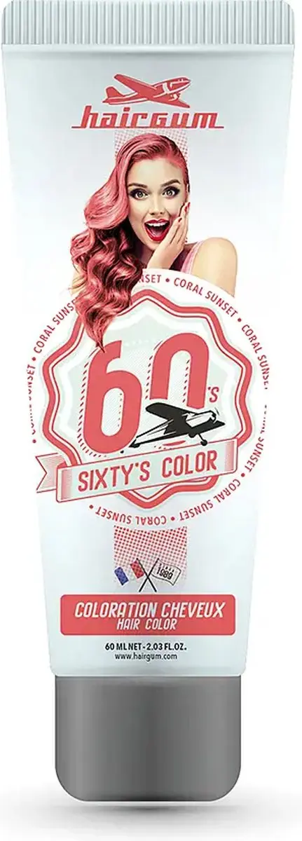 Hairgum Sixty's Color Coral Sunset