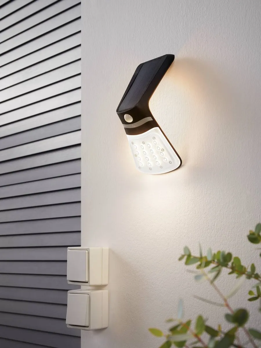 Eglo Lamozzo 1 Wandlamp Buiten - Bewegingssensor IP44 - Zwart