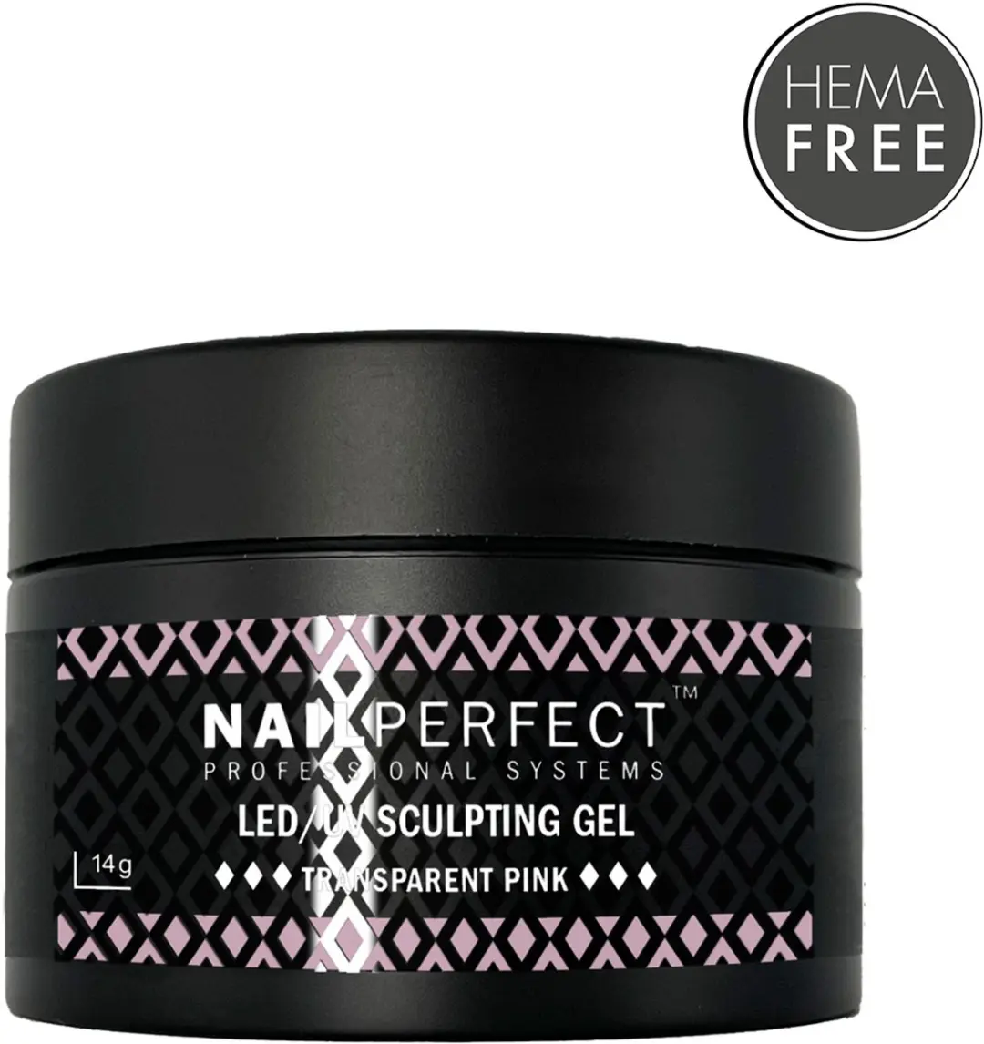 NailPerfect LED/UV Sculpting Gel Transparent Pink 14g