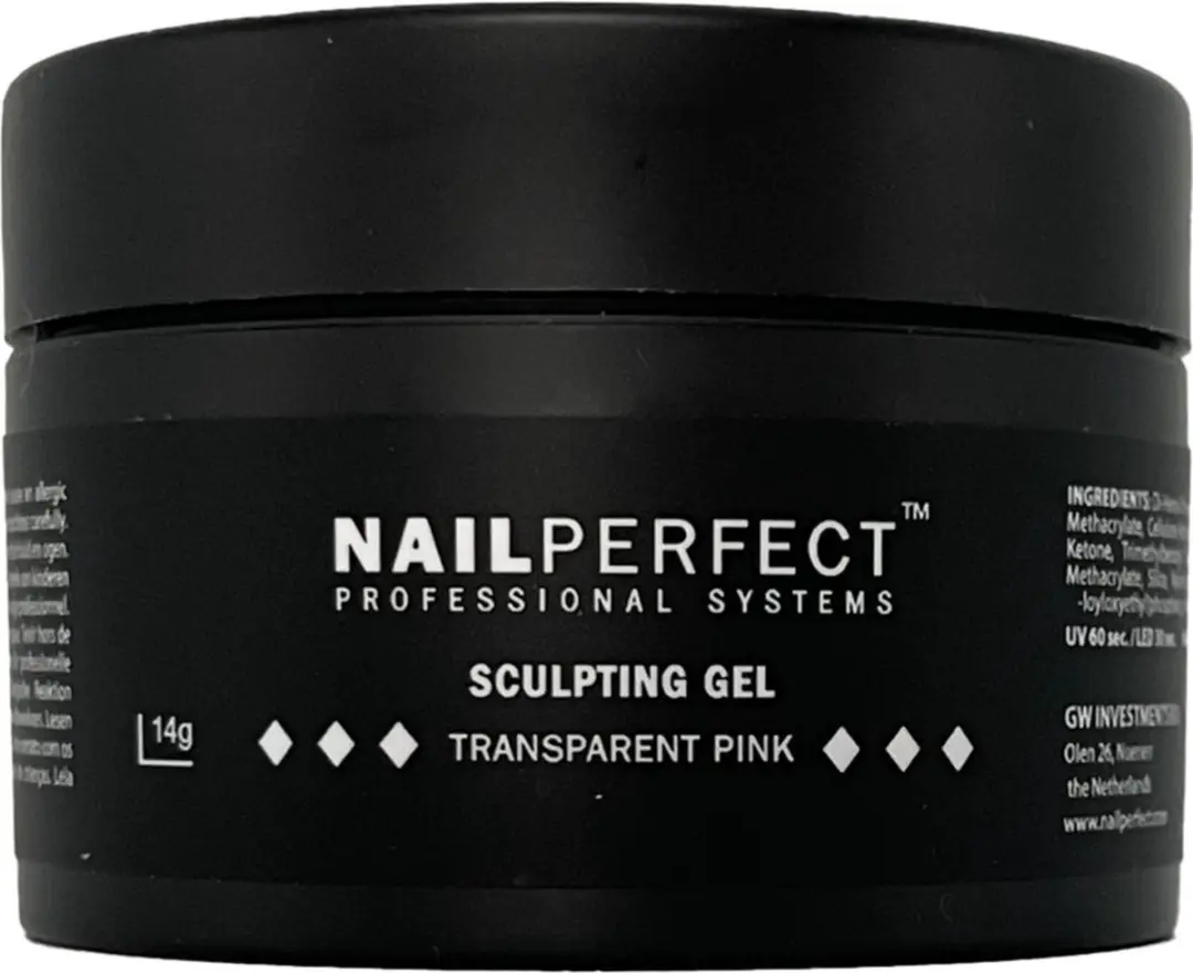 NailPerfect LED/UV Sculpting Gel Transparent Pink 14g