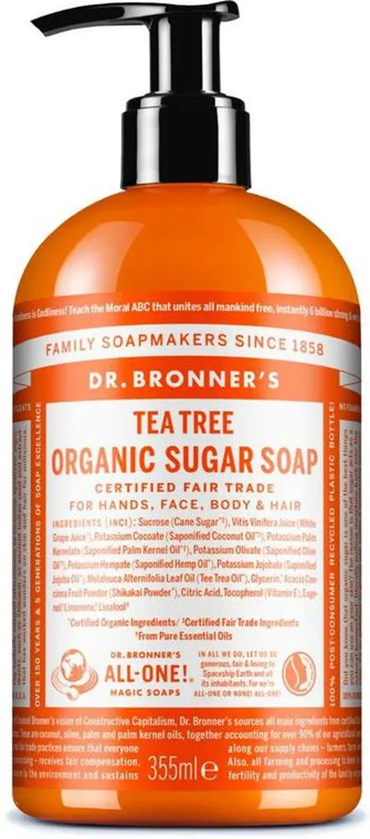 Dr. Bronner's Shikakai Zeep Tea Tree 355ml