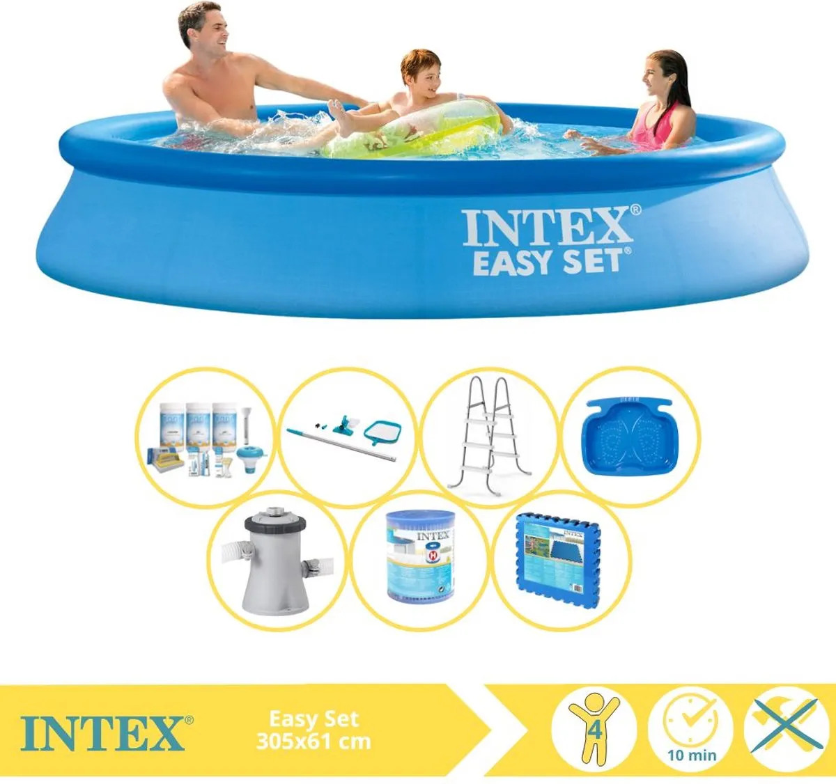 Intex Easy Set 28116NP Opblaaszwembad 305x61cm