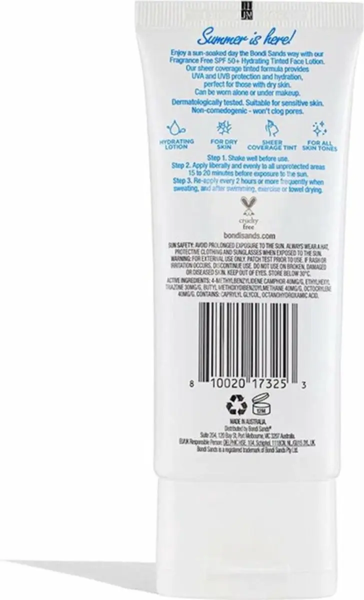 Bondi Sands Tinted Gezichtscreme SPF 50+ 75ml