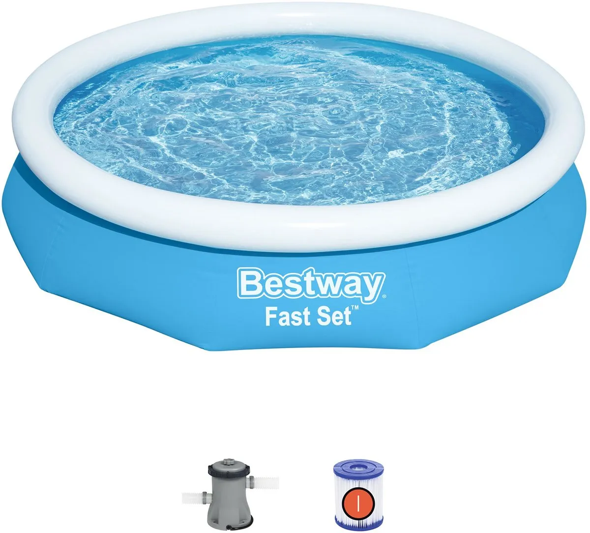 Bestway Fast Set Opblaasbaar Zwembad 305x66cm - 3200L - Blauw