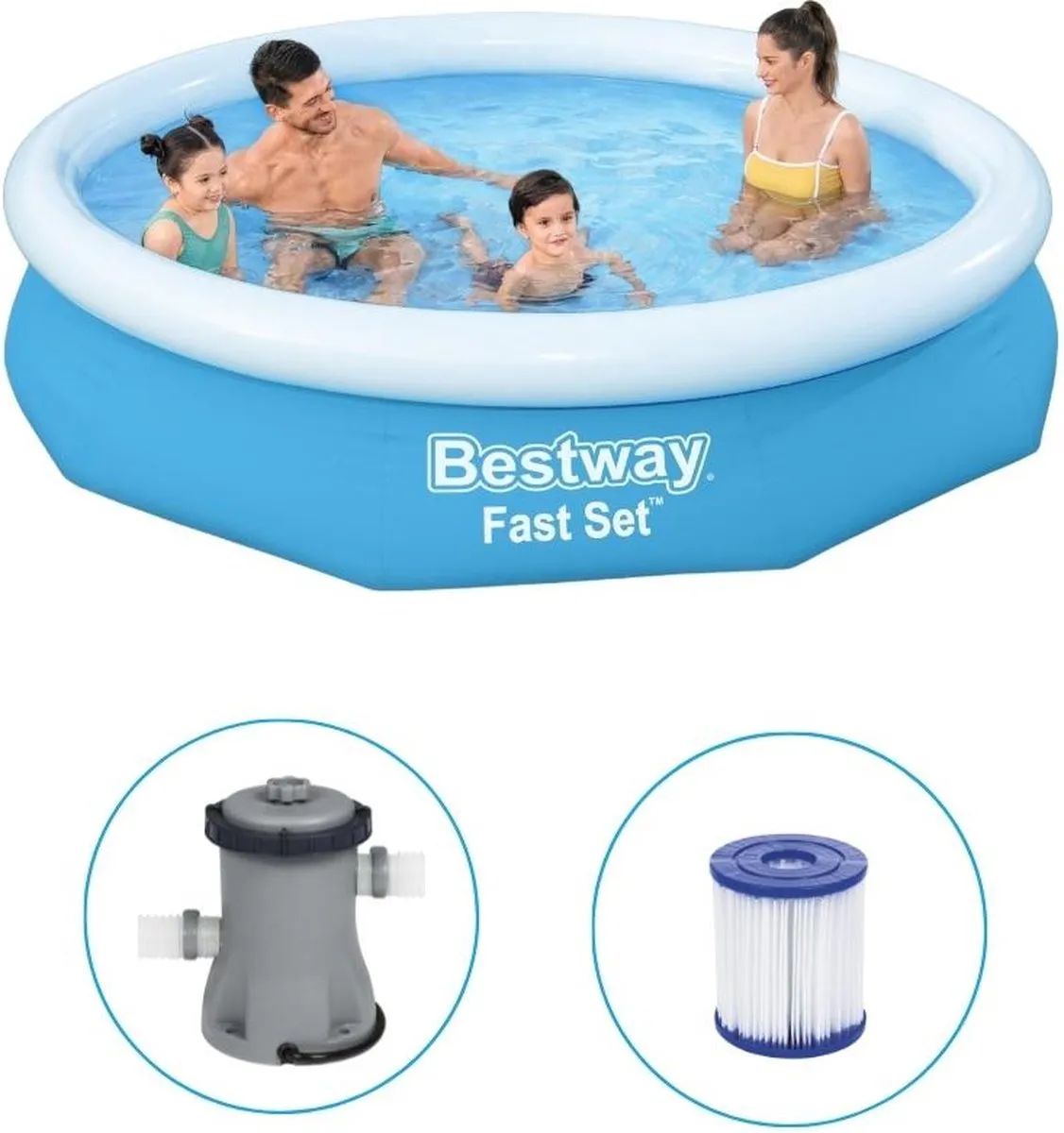 Bestway Fast Set Opblaasbaar Zwembad 305x66cm