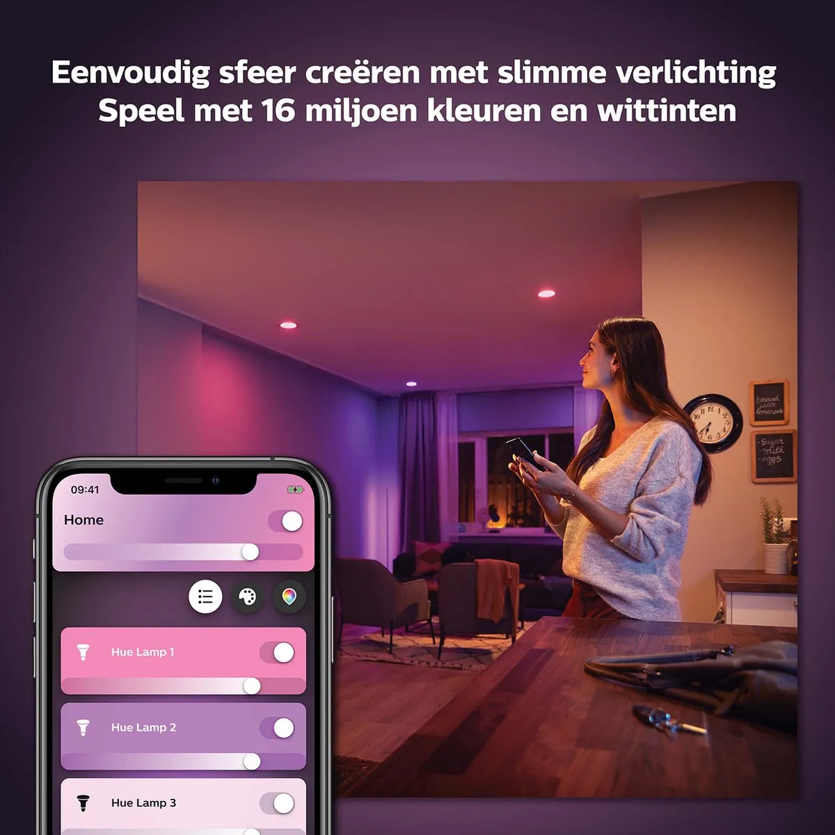 Philips Hue Uitbreidingspakket GU10 - 4 Spotjes RGBW - Mat Wit