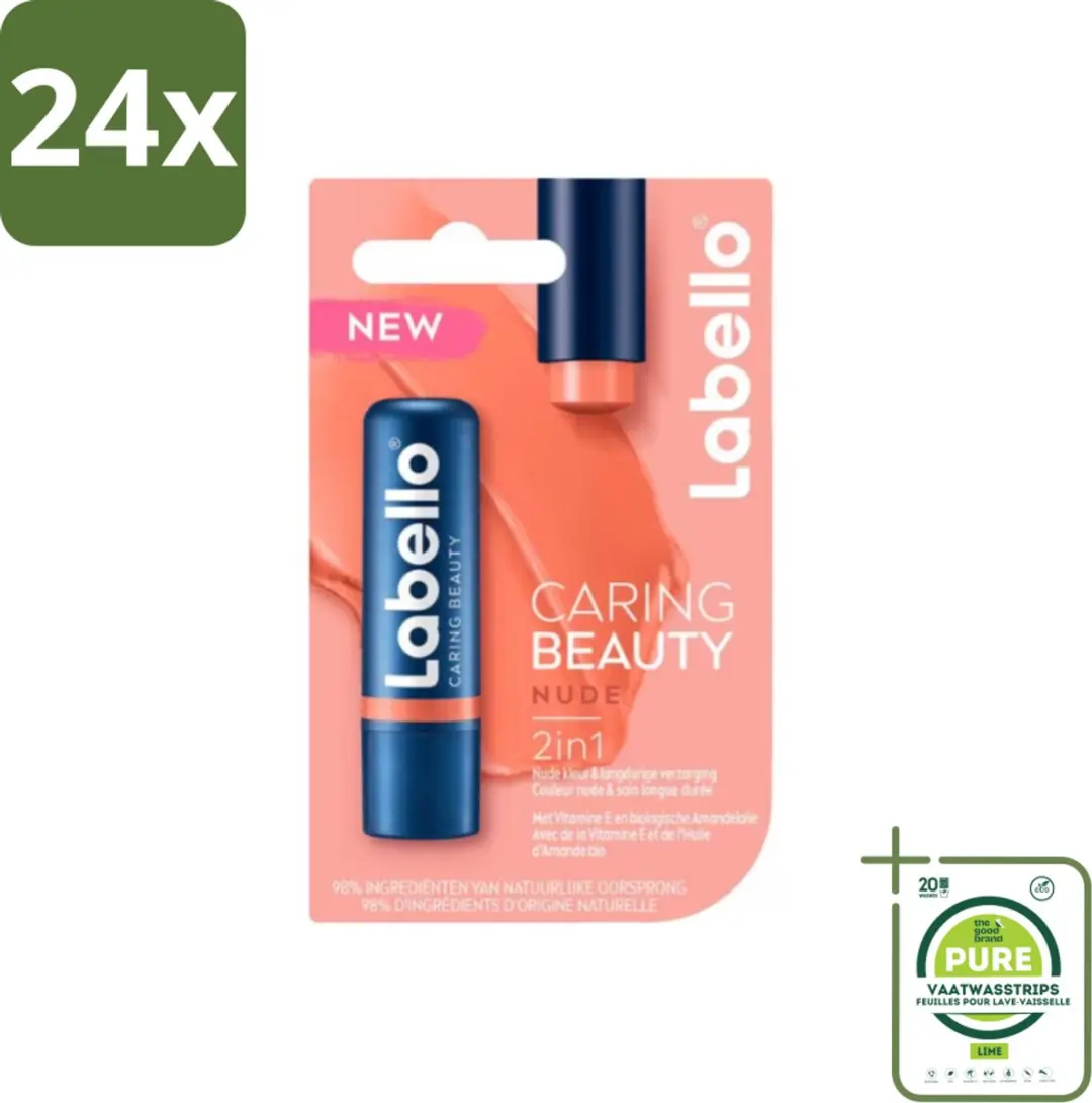 Labello Caring Beauty Nude Clippenbalsem 6ml
