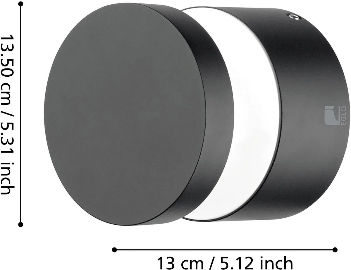 Eglo Melzo Buiten Muurverlichting 11W LED - Zwart