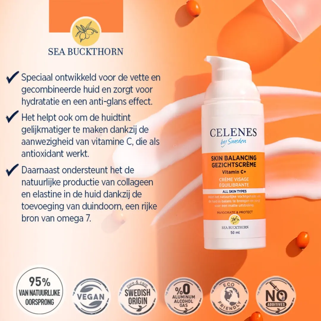 Celenes by Sweden Sea Buckthorn Gezichtscrème 50ml