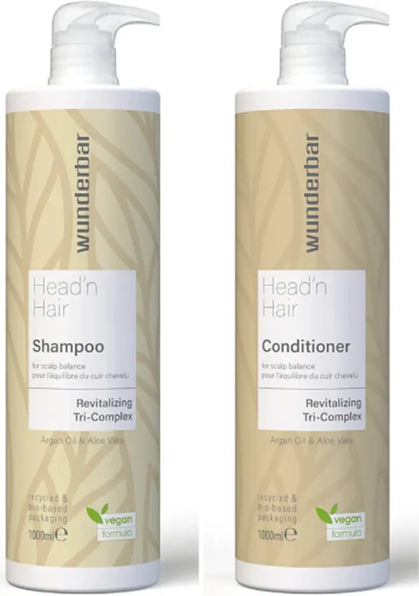 Wunderbar Vegan Head'n Hair Duo Shampoo & Conditioner 2L