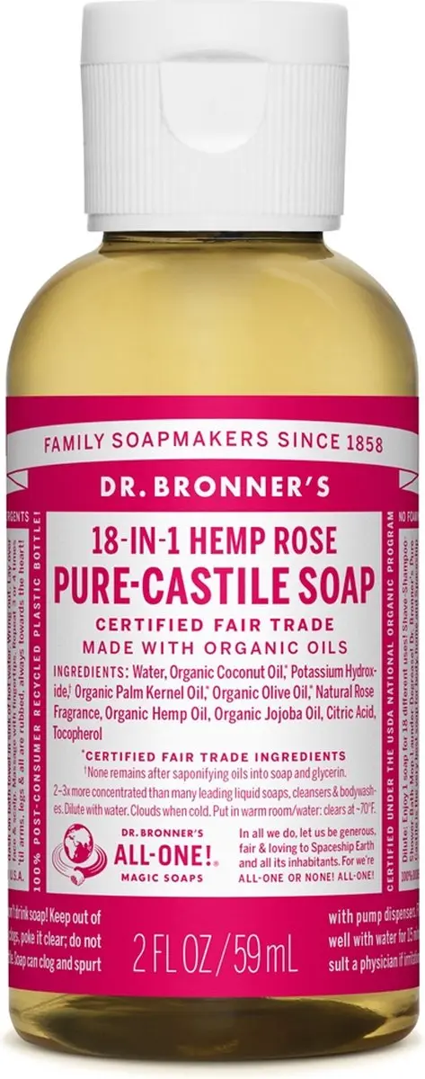 Dr. Bronner's Vloeibare Zeep Rozen 945ml
