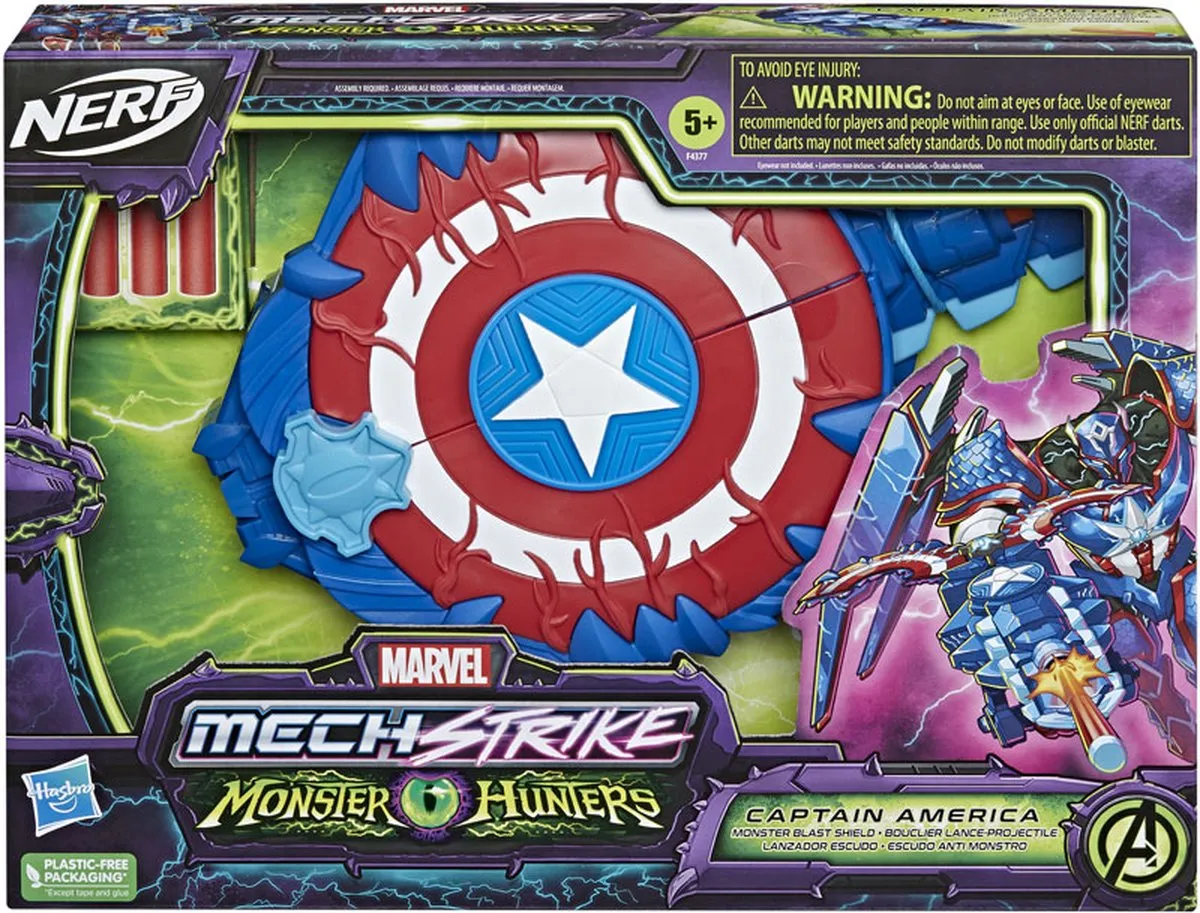 Nerf Marvel Mech Strike Monster Hunters Captain America