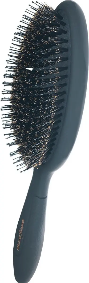Hercules Sägemann Oval Grooming Brush - Nylon & Borstel - Zwart