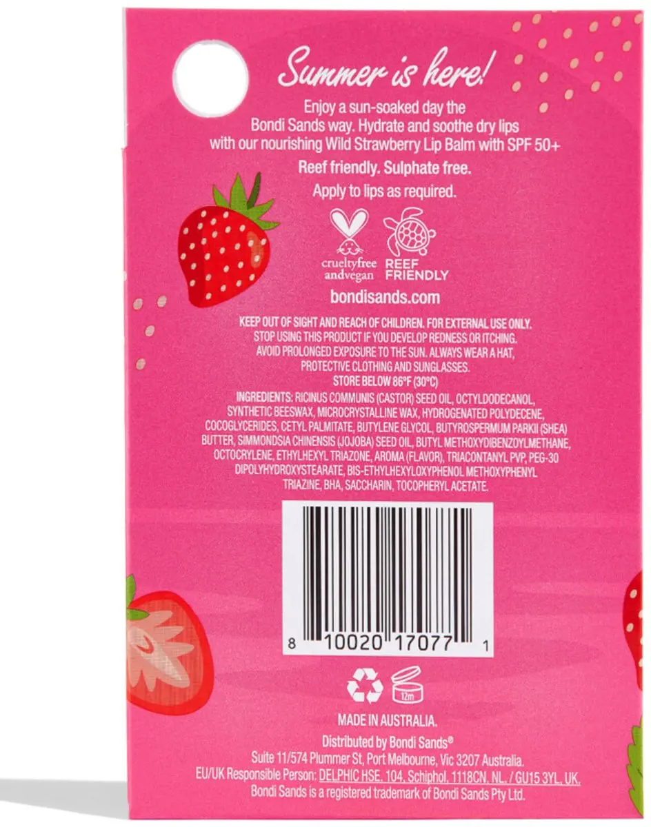 Bondi Sands SPF 50+ Lippenbalsem Wild Strawberry - 25g