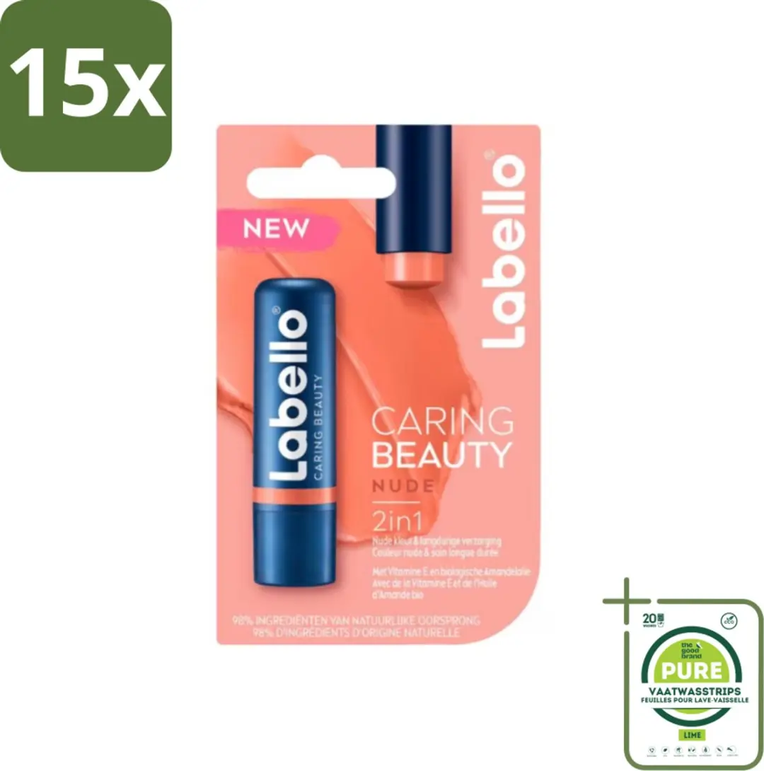 Labello Caring Beauty Nude Lippenbalsem 6ml