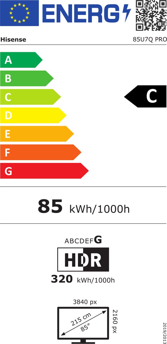 Hisense 85U7Q PRO - 85 inch - 4K MiniLED - 2025