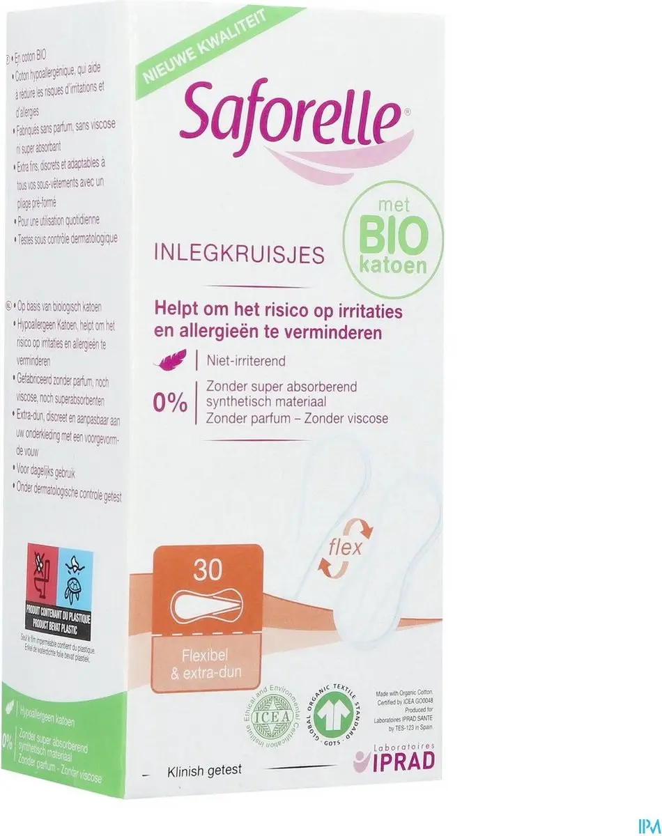 Saforelle 30 Extra-Fijne Flexibele Inlegkruisjes