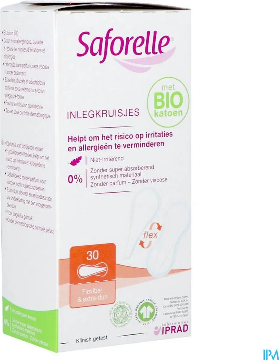 Saforelle 30 Extra-Fijne Flexibele Inlegkruisjes