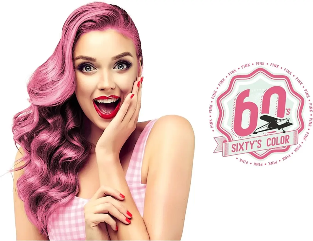 Hairgum Sixty's Color Roze 60ml