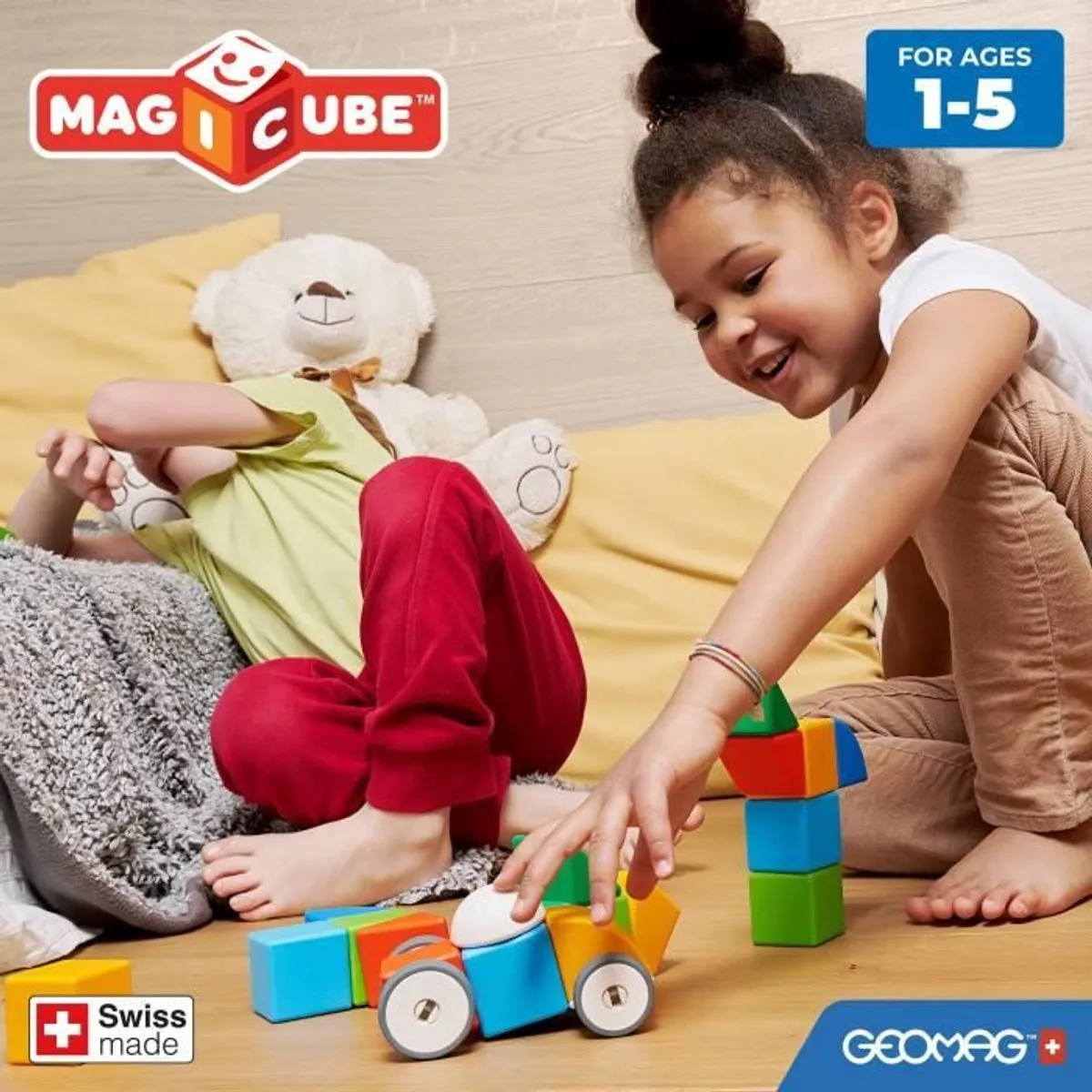 Geomag Magicube Blokken Gerecycled Auto's - 10 Stuks - Multicolor