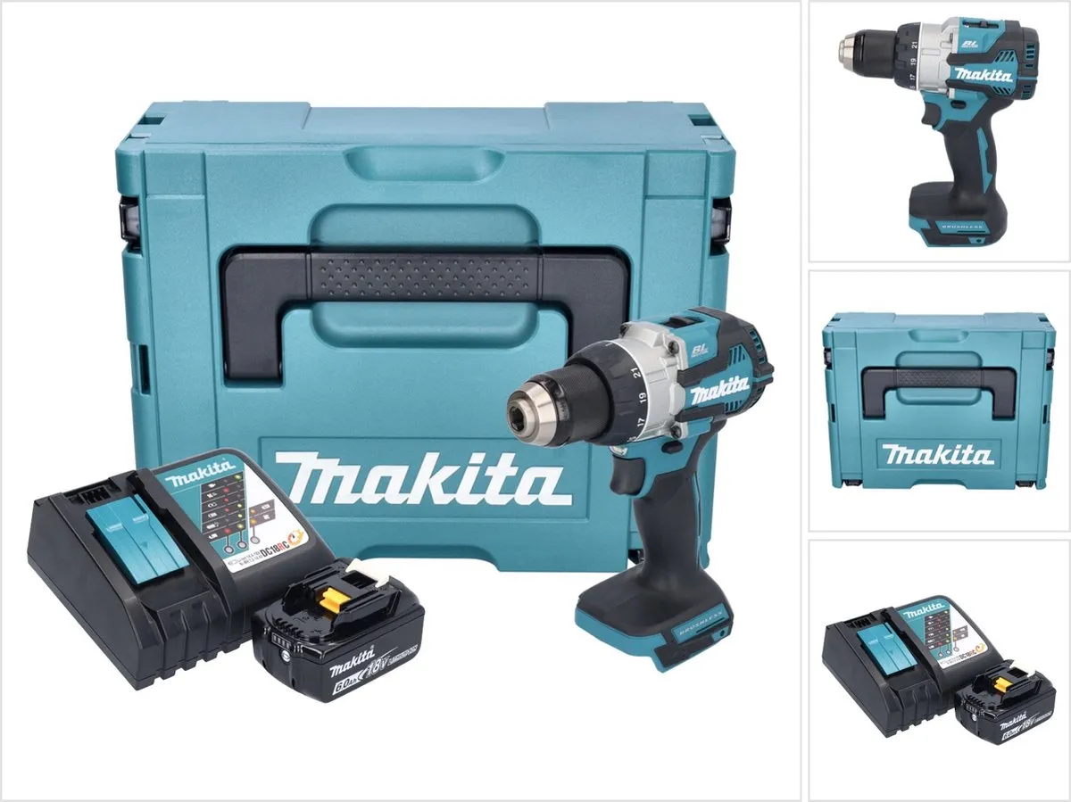 Makita DDF489RG1J Accuboormachine 18V 73Nm borstelloos