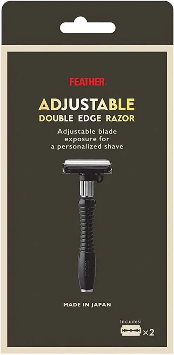 Feather Adjustable Safety Razor - 5 Mesjes - Zwart