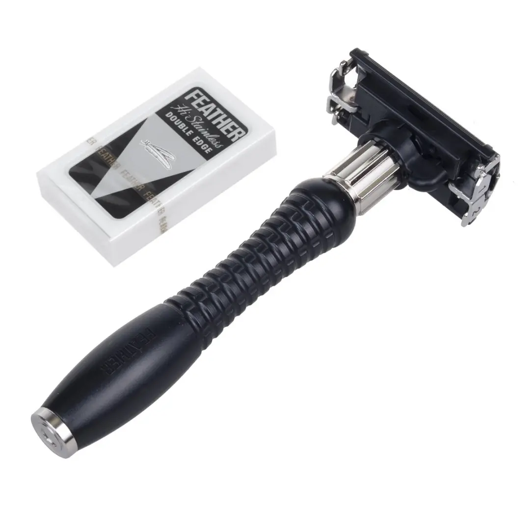 Feather Adjustable Safety Razor - 5 Mesjes - Zwart