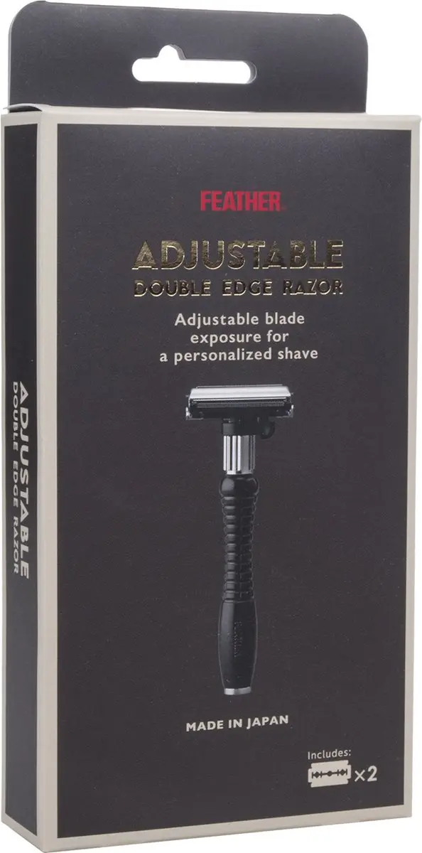 Feather Adjustable Safety Razor - 5 Mesjes - Zwart
