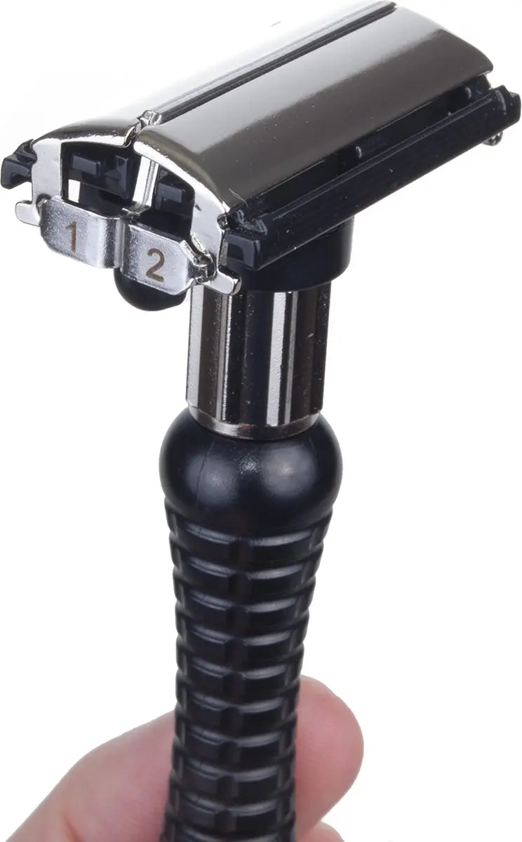 Feather Adjustable Safety Razor - 5 Mesjes - Zwart